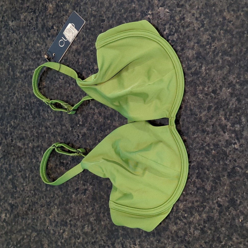 NWT Cuup swim top. style: The Plunge, color: Seaweed, size: 11 (aka 34E/34/DD).